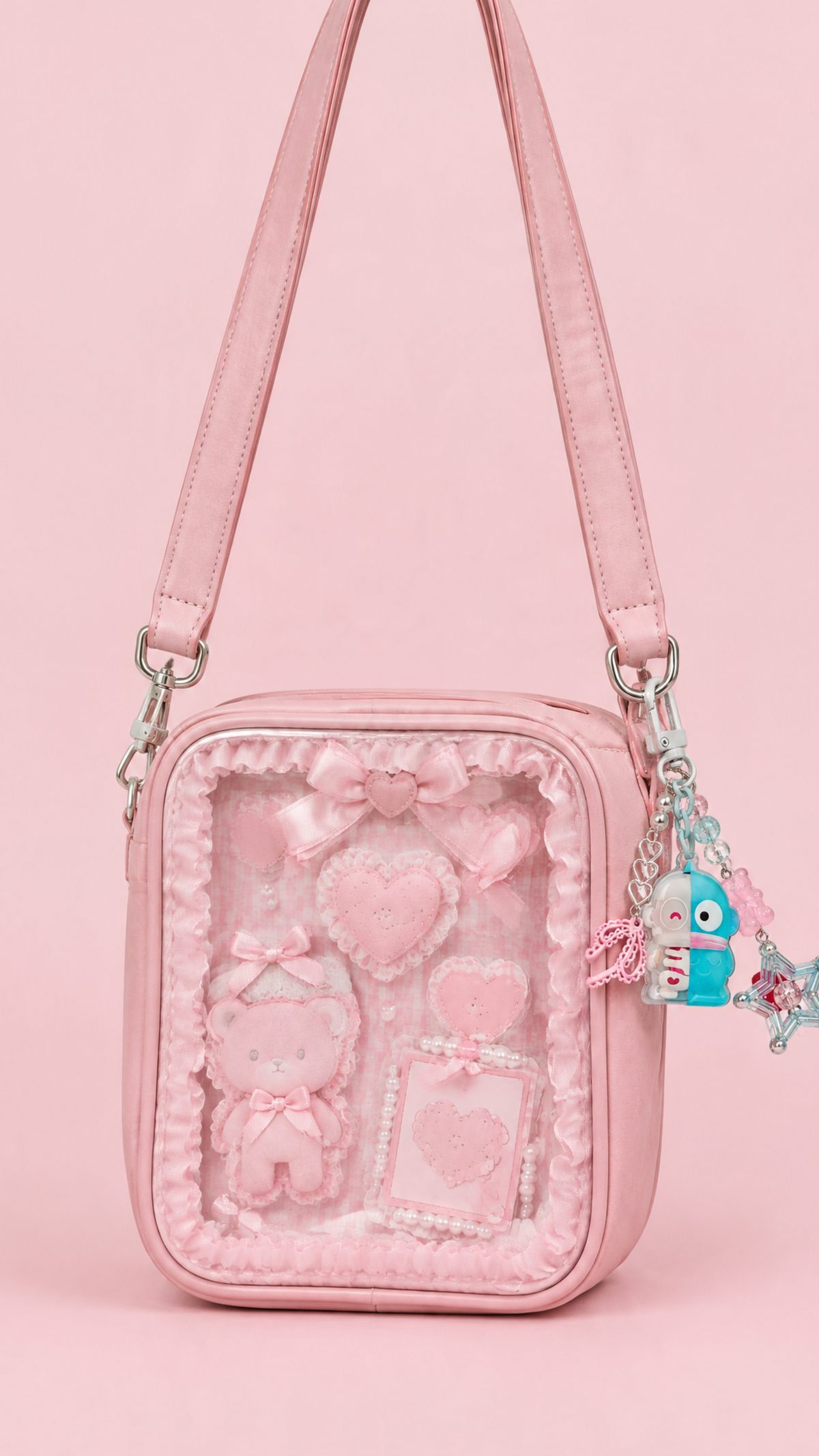 Cotton Candy Fish Buddy Half X-Ray Bag Charm