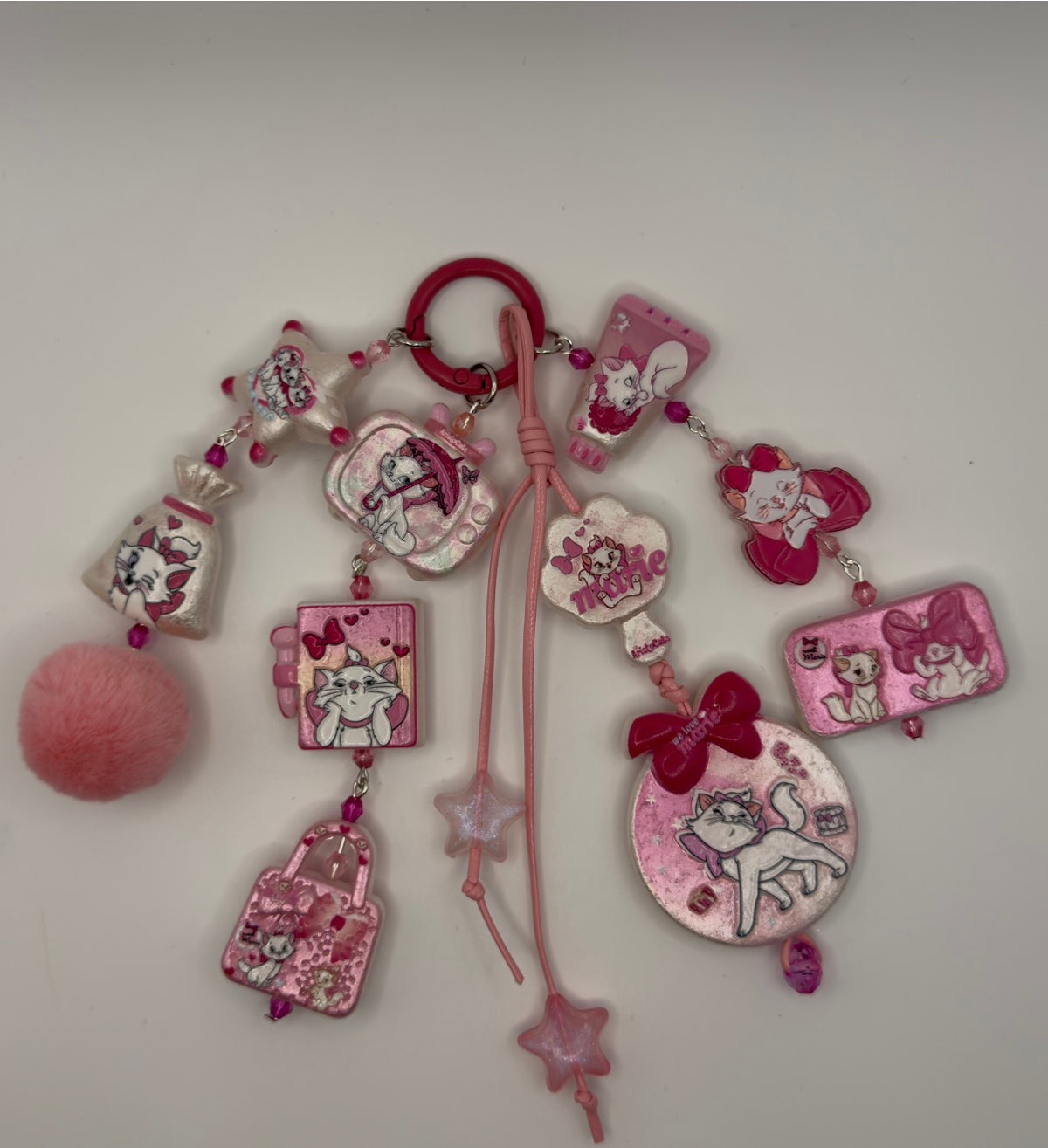 π MARIE CAT CHARM KEYCHAIN β BLUSH PINK EDITION