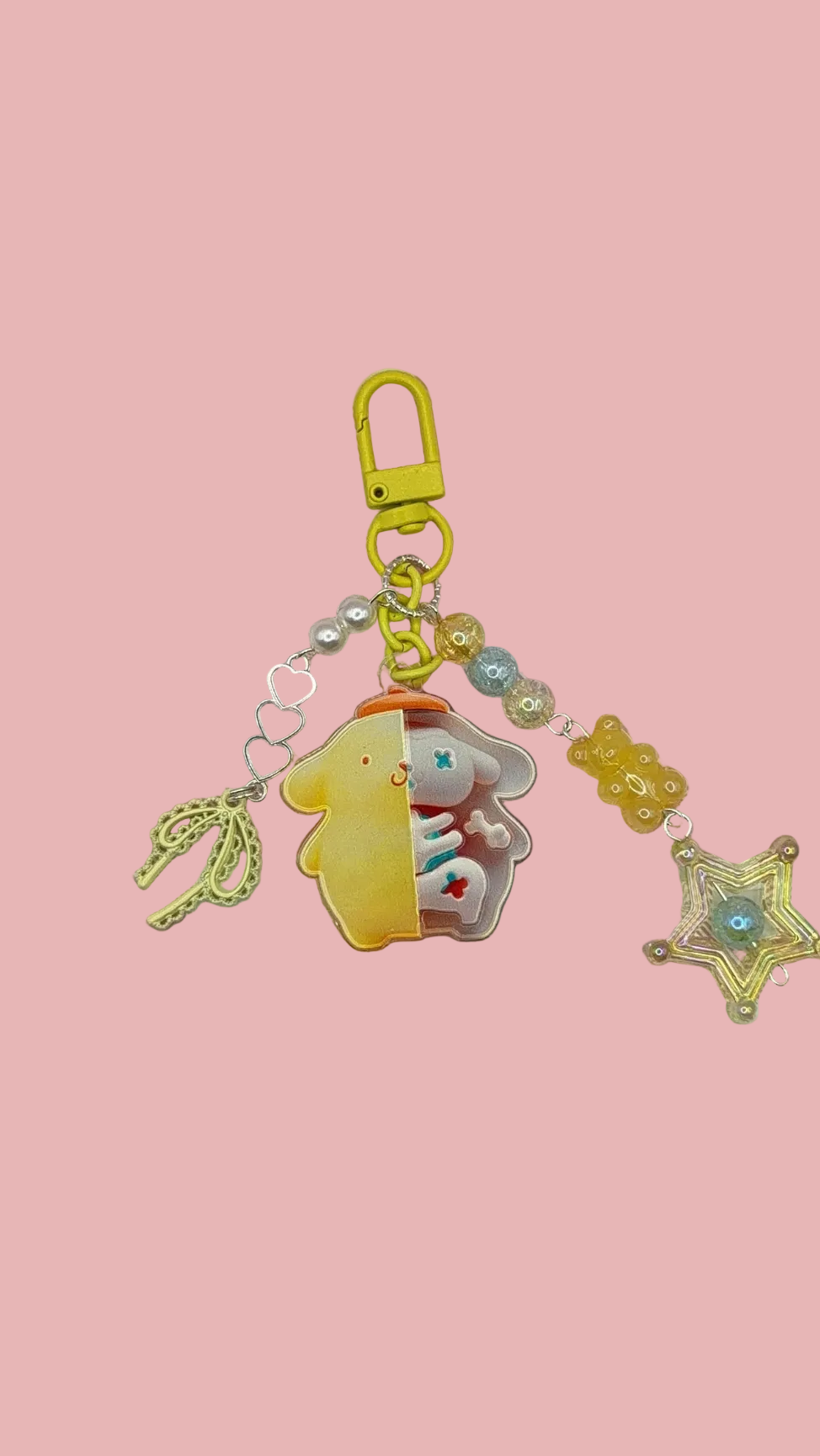 Golden Pudding Pup Half X-Ray Bag Charm