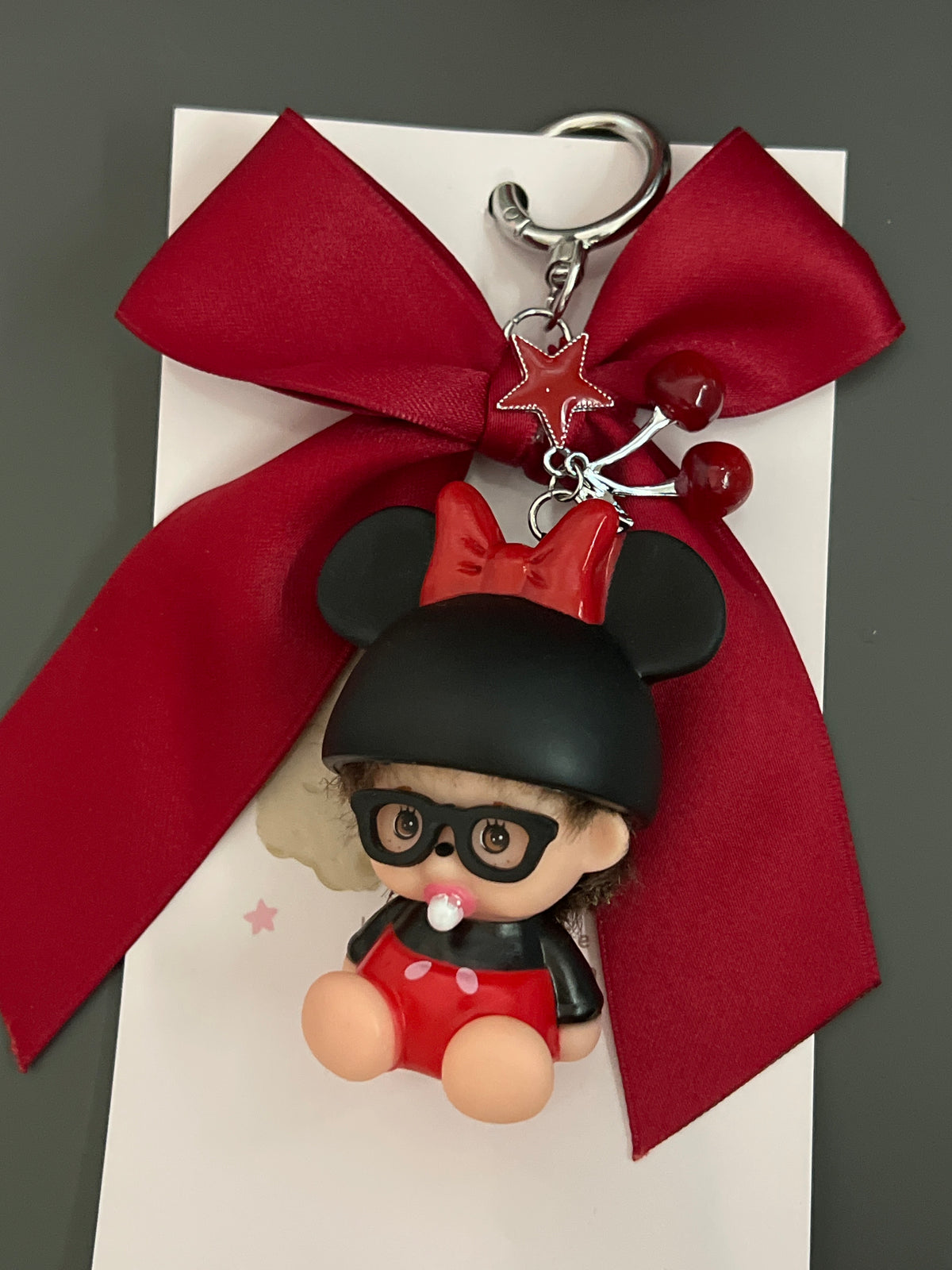 Monchhichi Mickey Keychain Bag Charm