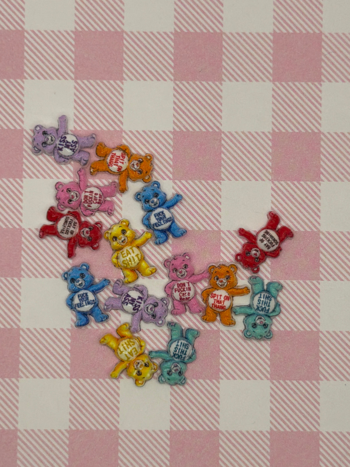 Swear Bears Nail Charms | Rainbow Sets | Adults 18+