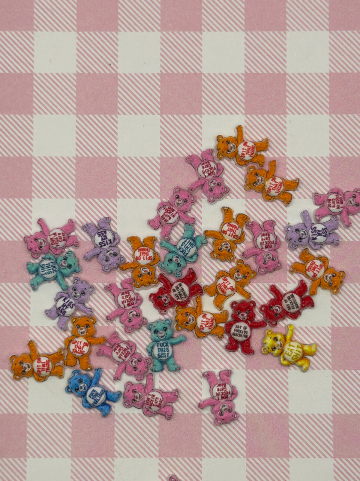 Swear Bears Nail Charms | Rainbow Sets | Adults 18+