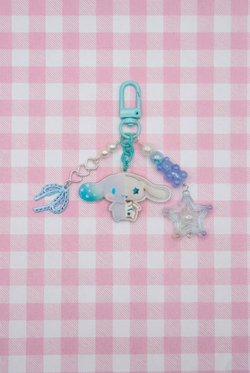 Sky Blue Cloud Pup Half X-Ray Bag Charm