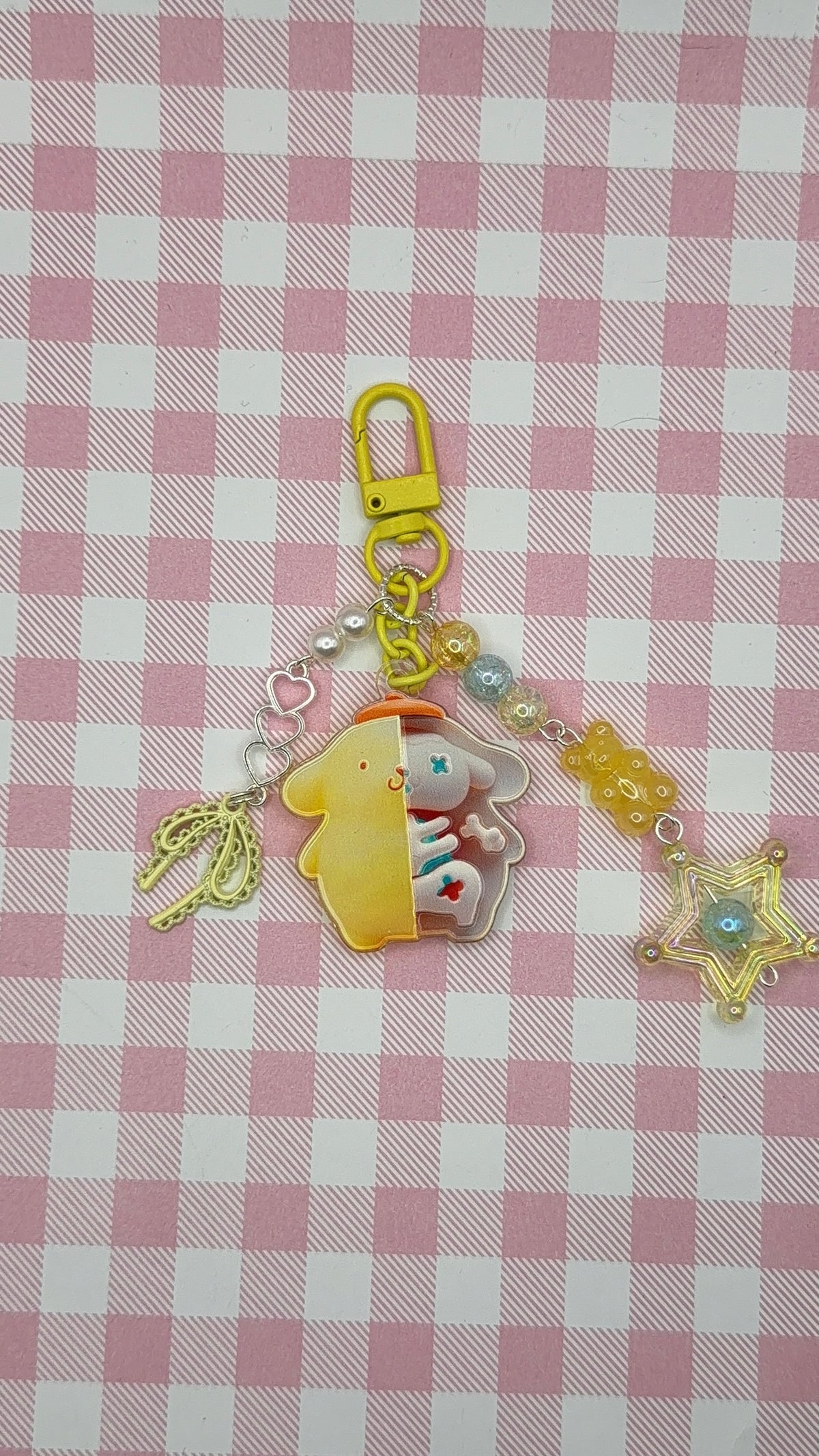 Golden Pudding Pup Half X-Ray Bag Charm