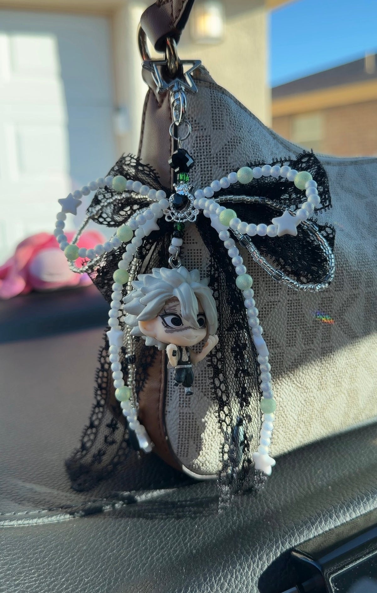 Sanemi Shinazugawa Beaded Bag Charm / Car Charm
-Demon Slayer Collection