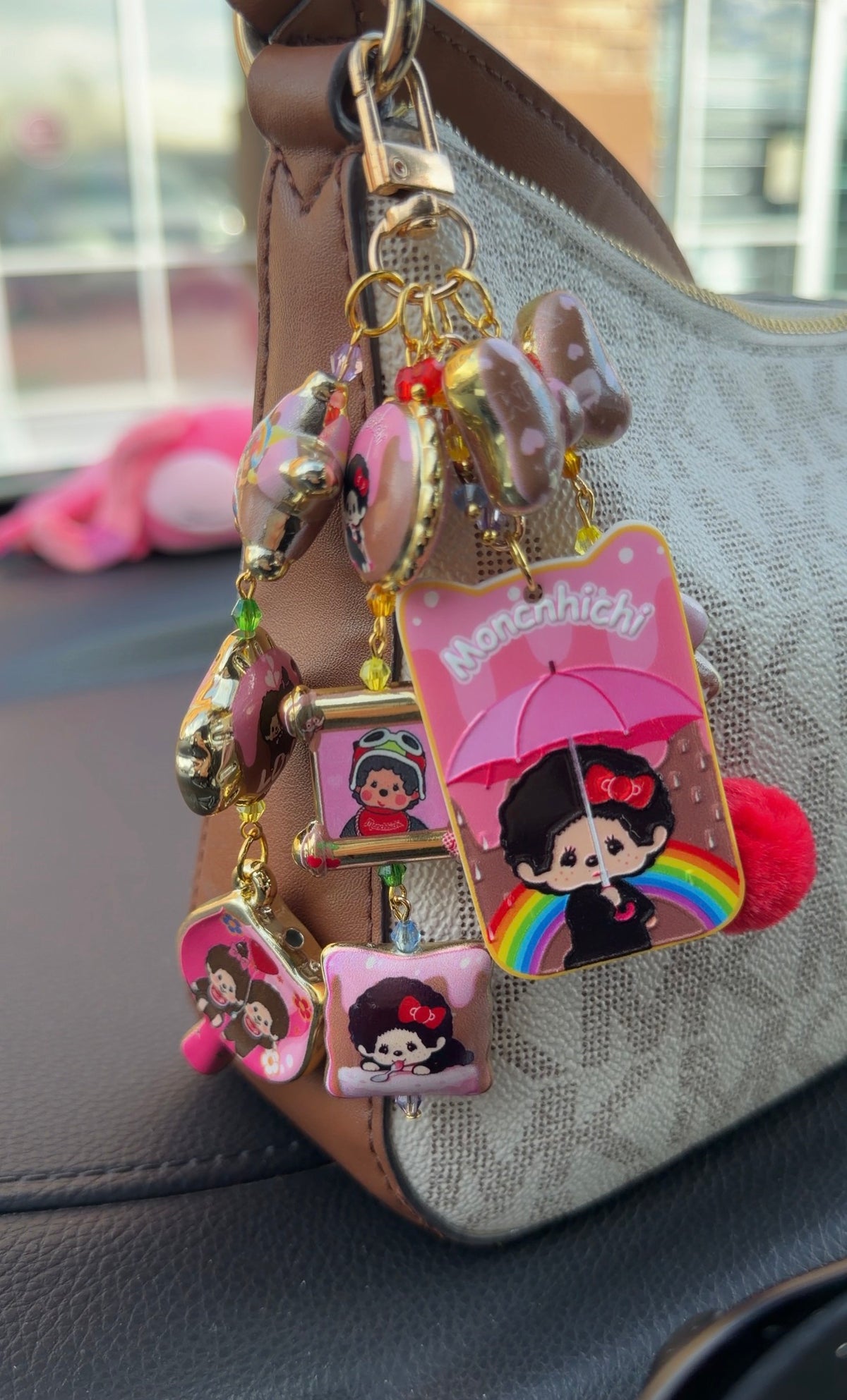 Monchichi Bag Charm- Rainbow Edition